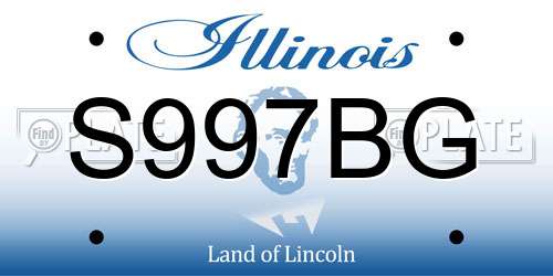 S997BG Illinois License Plate