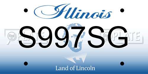 S997SG Illinois License Plate