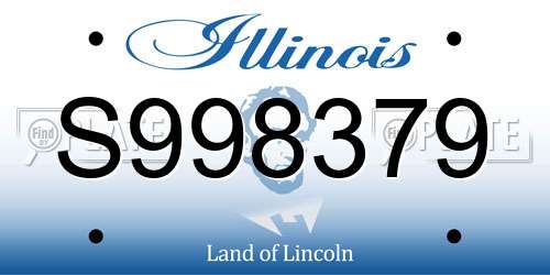 S998379 Illinois License Plate