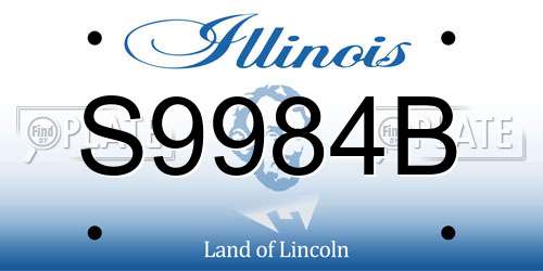 S9984B Illinois License Plate