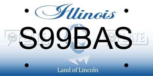 S99BAS Illinois License Plate