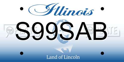 S99SAB Illinois License Plate