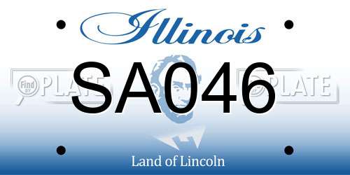 SA046 Illinois License Plate