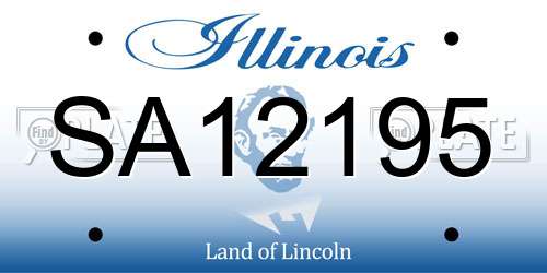 SA12195 Illinois License Plate
