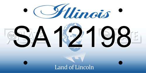 SA12198 Illinois License Plate