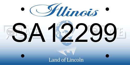 SA12299 Illinois License Plate
