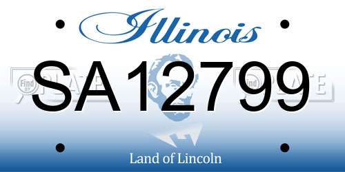 SA12799 Illinois License Plate