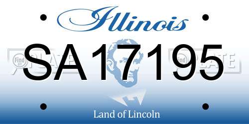 SA17195 Illinois License Plate