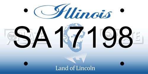 SA17198 Illinois License Plate