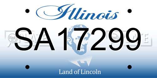 SA17299 Illinois License Plate