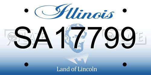 SA17799 Illinois License Plate
