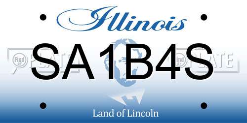 SA1B4S Illinois License Plate
