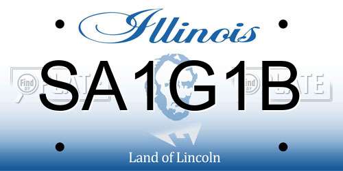 SA1G1B Illinois License Plate