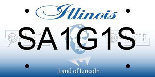 SA1G1S Illinois License Plate
