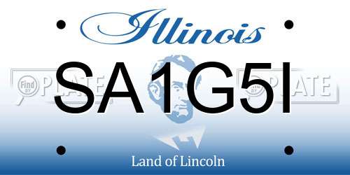 SA1G5I Illinois License Plate