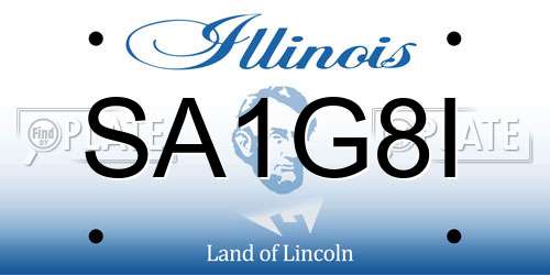 SA1G8I Illinois License Plate