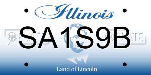 SA1S9B Illinois License Plate