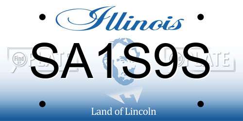 SA1S9S Illinois License Plate