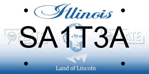 SA1T3A Illinois License Plate