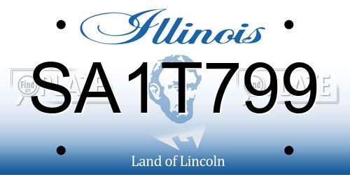 SA1T799 Illinois License Plate