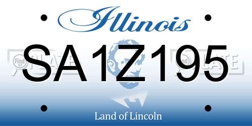 SA1Z195 Illinois License Plate