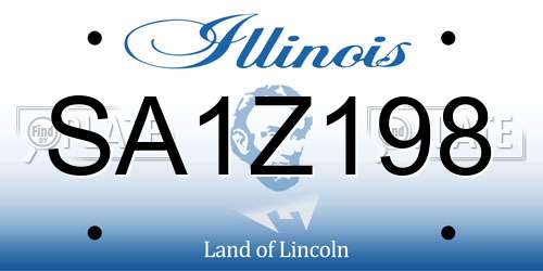 SA1Z198 Illinois License Plate