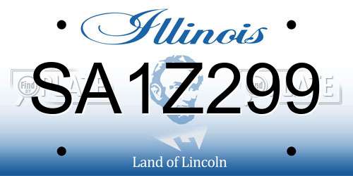 SA1Z299 Illinois License Plate