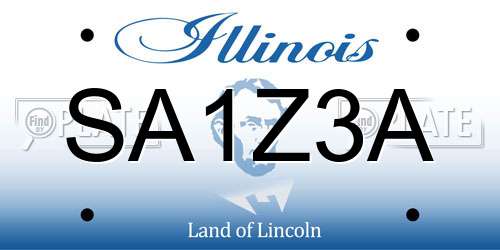 SA1Z3A Illinois License Plate