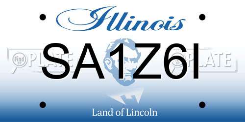 SA1Z6I Illinois License Plate