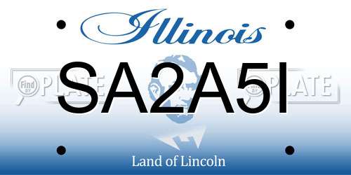 SA2A5I Illinois License Plate