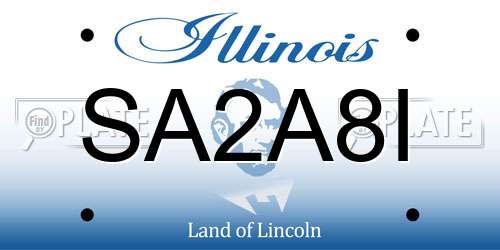 SA2A8I Illinois License Plate
