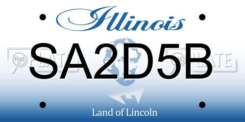 SA2D5B Illinois License Plate