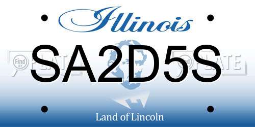 SA2D5S Illinois License Plate