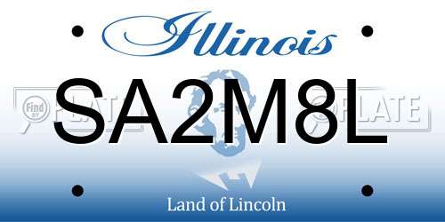SA2M8L Illinois License Plate