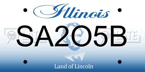 SA2O5B Illinois License Plate