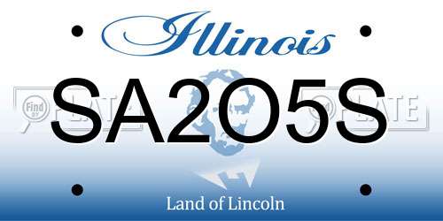 SA2O5S Illinois License Plate