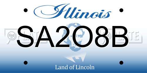 SA2O8B Illinois License Plate