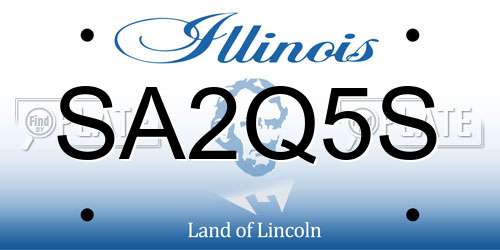 SA2Q5S Illinois License Plate
