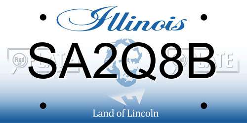 SA2Q8B Illinois License Plate