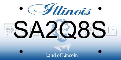 SA2Q8S Illinois License Plate
