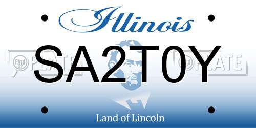 SA2T0Y Illinois License Plate