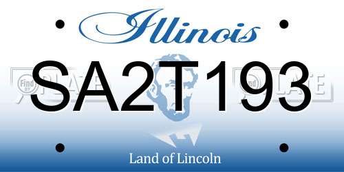 SA2T193 Illinois License Plate