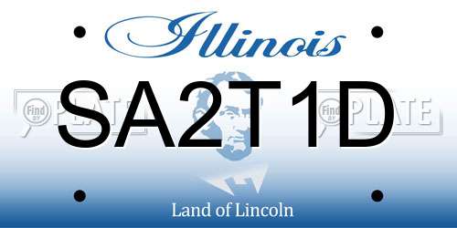 SA2T1D Illinois License Plate