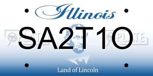 SA2T1O Illinois License Plate