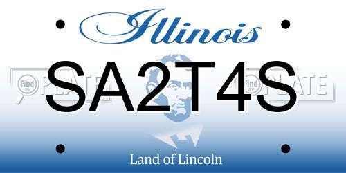 SA2T4S Illinois License Plate