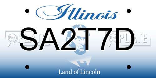 SA2T7D Illinois License Plate