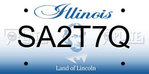 SA2T7Q Illinois License Plate