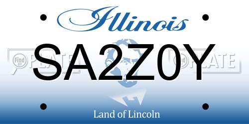 SA2Z0Y Illinois License Plate