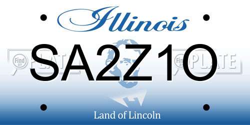 SA2Z1O Illinois License Plate