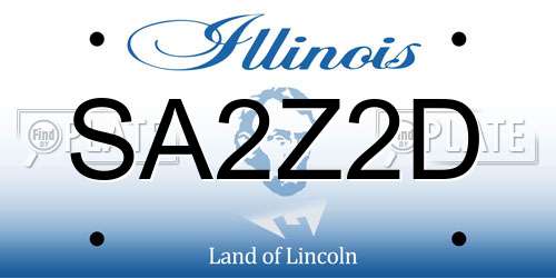 SA2Z2D Illinois License Plate